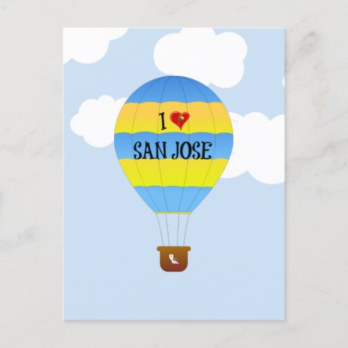 I Love San Jose hot_air balloon Postcard