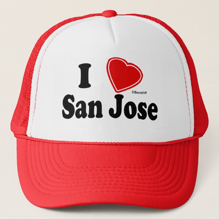 I Love San Jose Mesh Hat