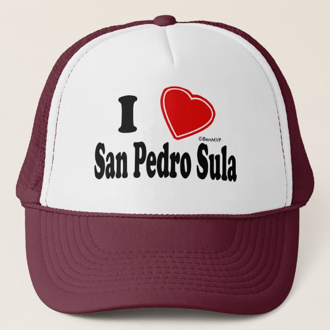 I Love San Pedro Sula Trucker Hat (Front)