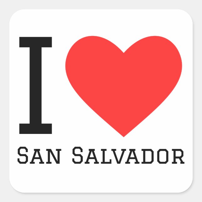 I love San Salvador  Square Sticker (Front)