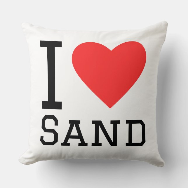 I love sand throw pillow (Front)