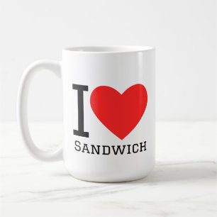 I love sandwich coffee mug