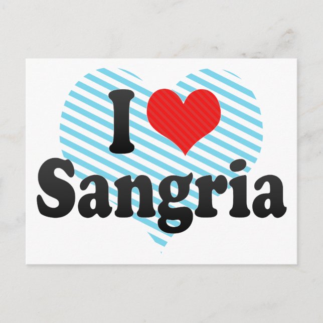 I Love Sangria Postcard (Front)