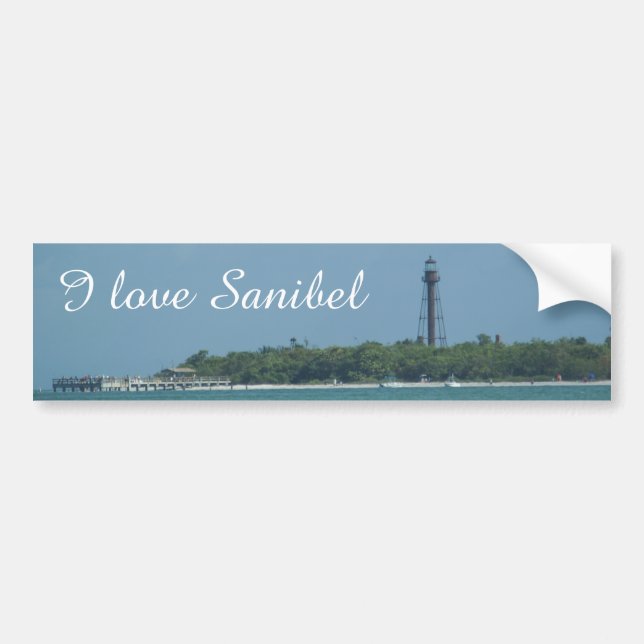 I Love Sanibel bumper sticker (Front)