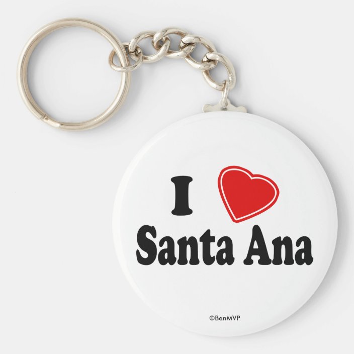 I Love Santa Ana Keychain