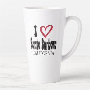 I Love Santa Barbara California Souvenir Latte Mug
