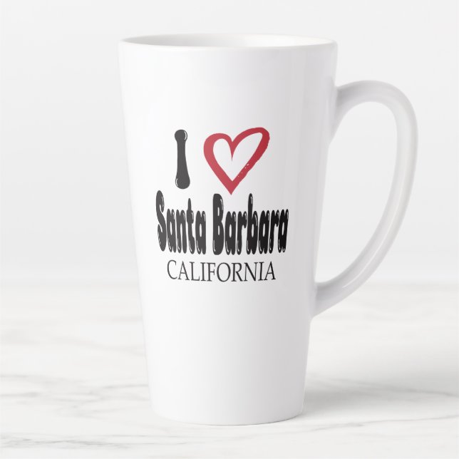 I Love Santa Barbara California Souvenir Latte Mug (Right)