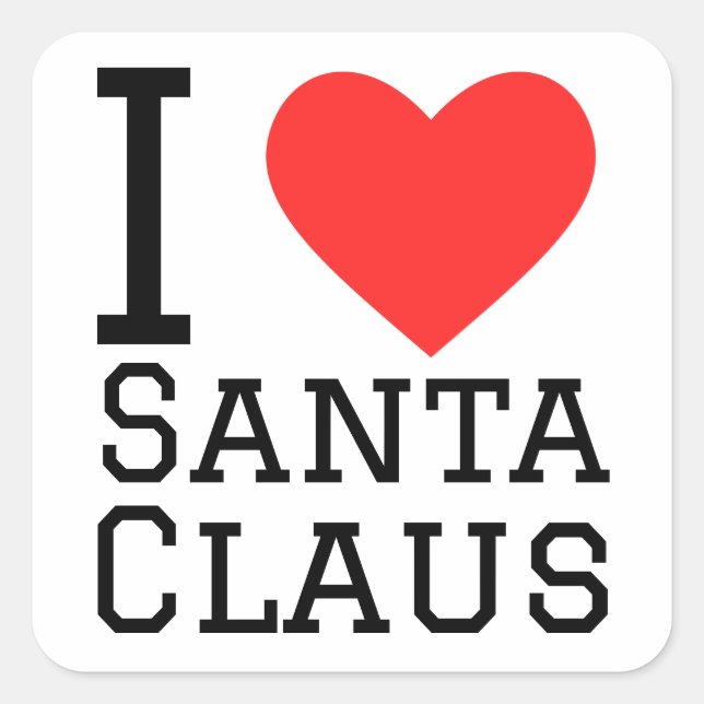 I love Santa Claus Sticker (Front)