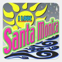 "I LOVE Santa Monica: Night Sunshine" Sticker!