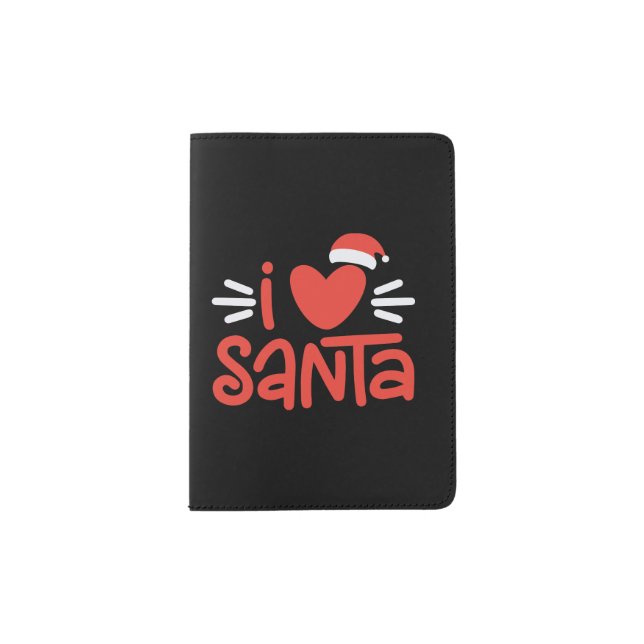 i love santa  passport holder (Front)