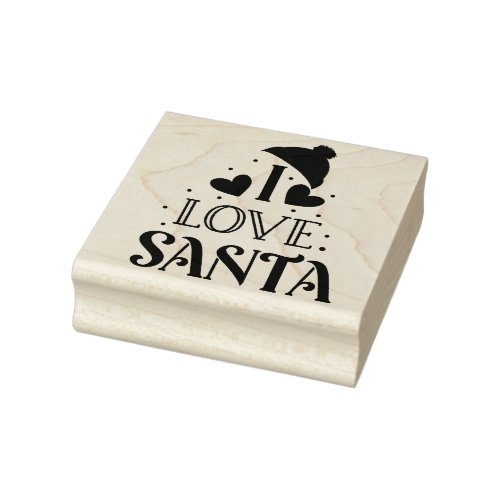 I Love Santa Rubber Stamp