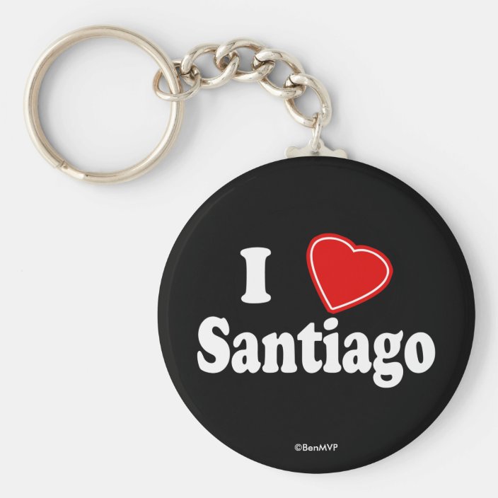 I Love Santiago Key Chain