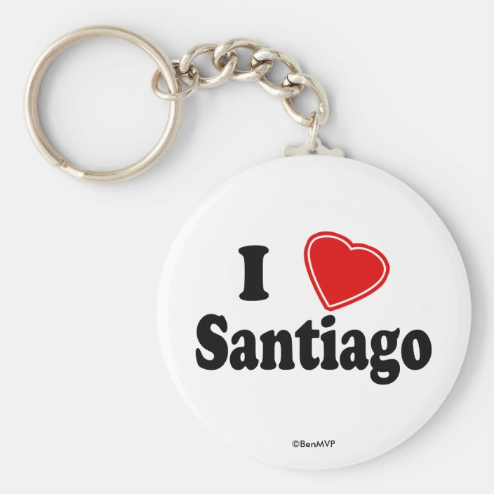 I Love Santiago Keychain