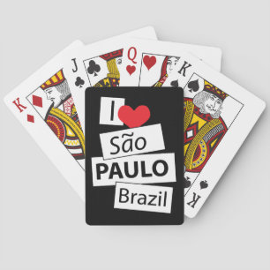 I Love Sao Paulo Brazil Poker Cards