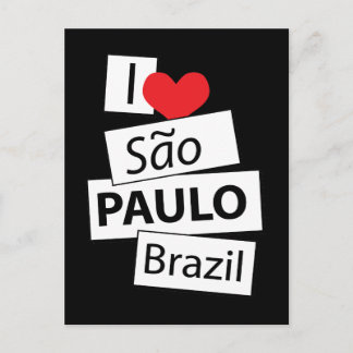 I Love Sao Paulo Brazil Postcard