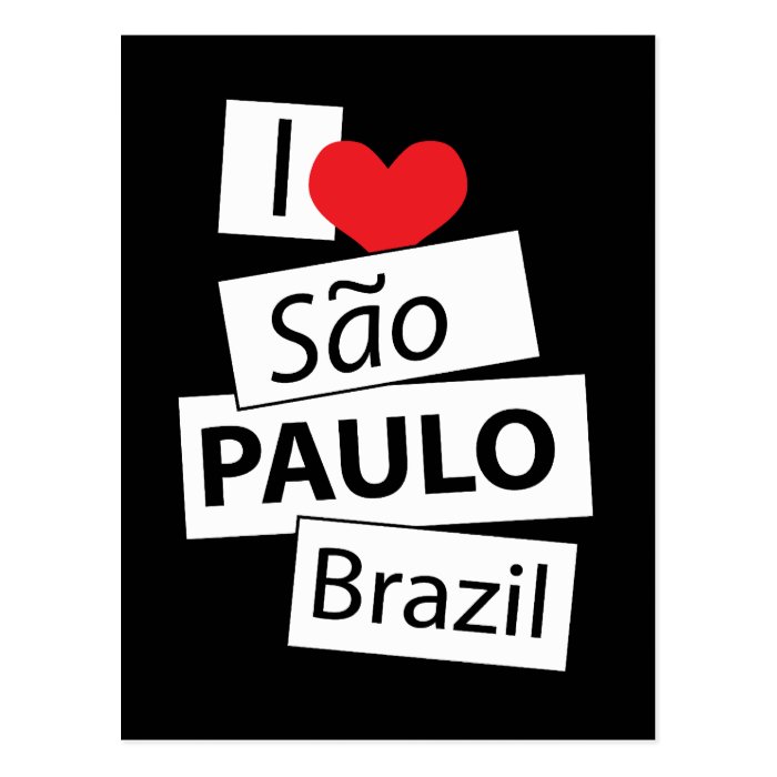 I Love Sao Paulo Brazil Postcard