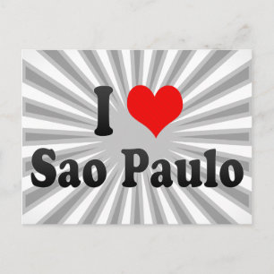 I Love Sao Paulo, Brazil Postcard