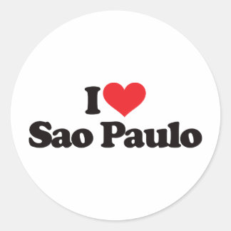 I Love Sao Paulo Classic Round Sticker