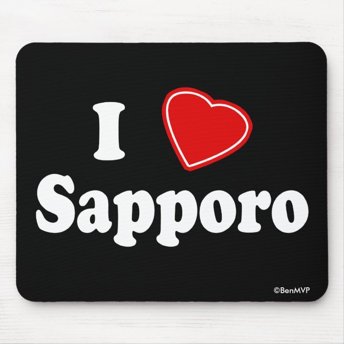 I Love Sapporo Mouse Pad
