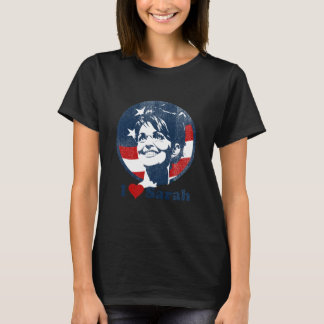I love Sarah Palin Flag distressed T-Shirt