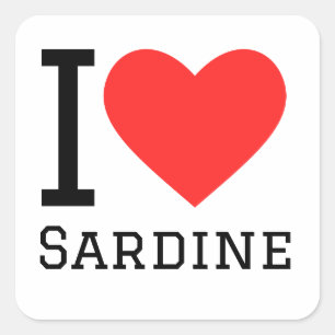 I love sardine square sticker