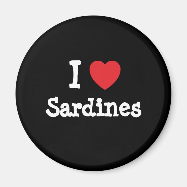 I love Sardines heart T-Shirt Magnet (Front)