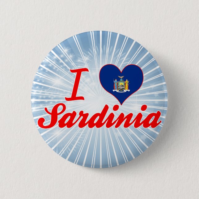 I Love Sardinia, New York Button (Front)