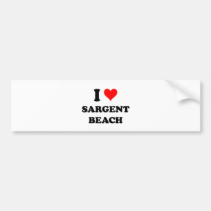 I Love Sargent Beach Texas Bumper Sticker