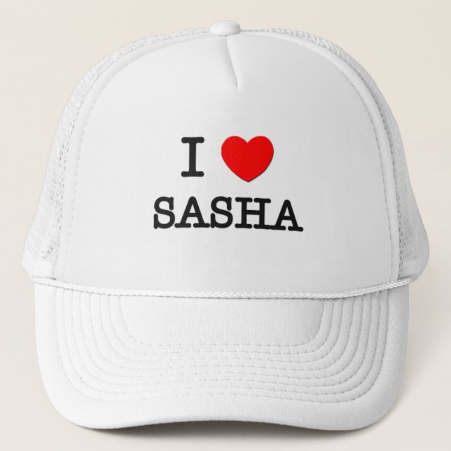 I Love Sasha Trucker Hat (Front)