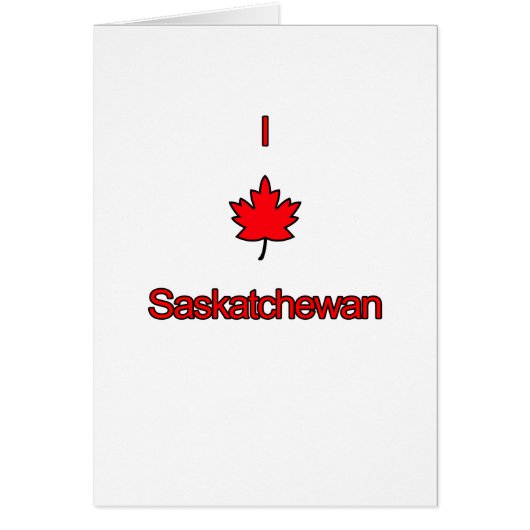 I Love Saskatchewan Cards (Front)