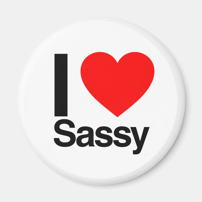 i love sassy magnet (Front)