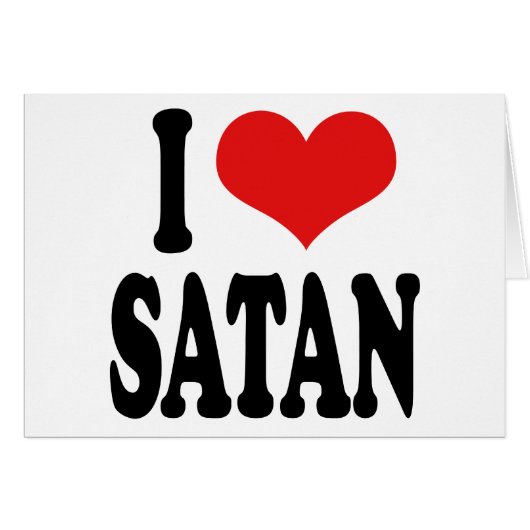 I Love Satan Cards (Front Horizontal)
