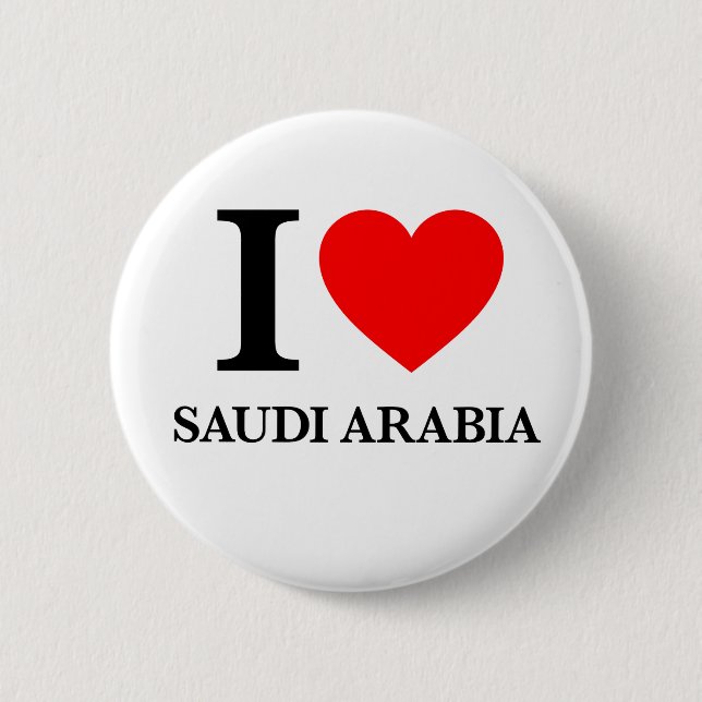 I Love Saudi Arabia Button (Front)