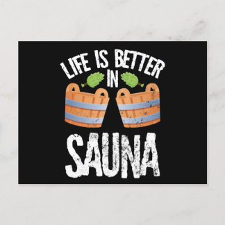 I love saunas postcard