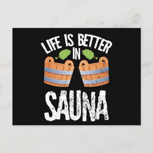 I love saunas postcard