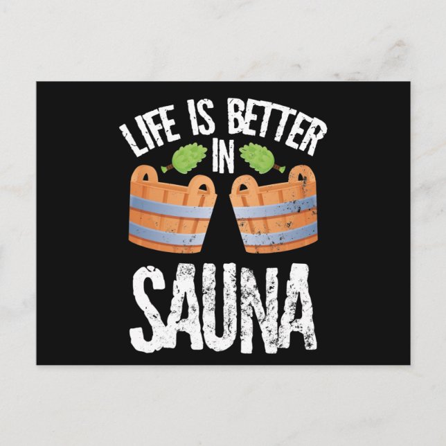 I love saunas postcard (Front)