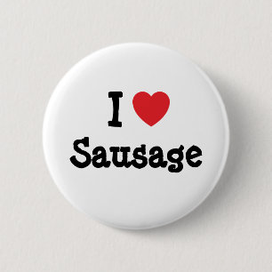 I love Sausage heart T-Shirt Pinback Button
