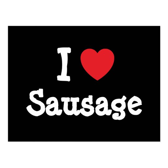 I love Sausage heart T-Shirt Postcard