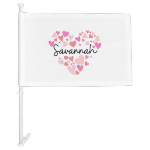 I love Savannah Car Flag