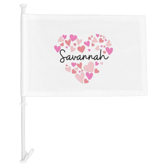 I love Savannah Car Flag (Front)