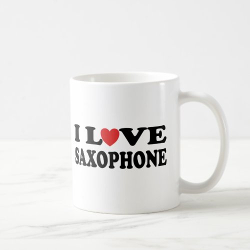 I Love Saxophone Coffee Mug