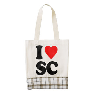 I LOVE SC ZAZZLE HEART TOTE BAG