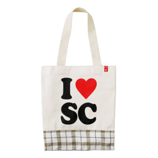 I LOVE SC ZAZZLE HEART TOTE BAG