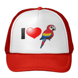 I Love Scarlet Macaws Trucker Hat