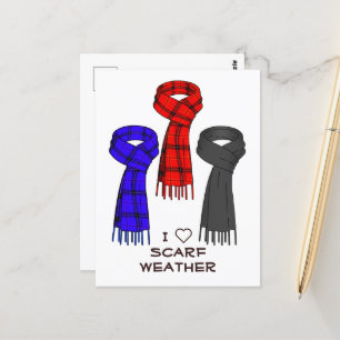 I Love Scarves! Postcard