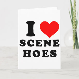 I Love Scene Hoes Funny Christmas Xmas Holiday Card