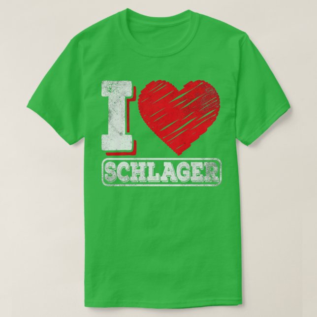 I Love Schlager Music T-Shirt (Design Front)