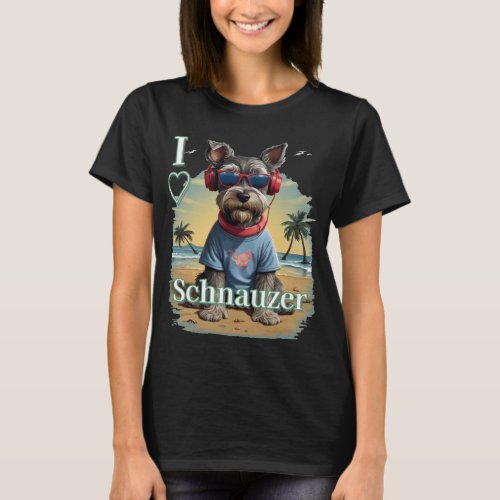 I LOVE Schnauzer T_Shirt