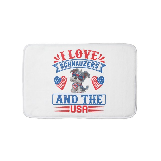I love Schnauzers and the USA Bath Mat (Front)