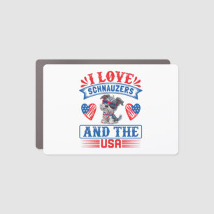 I love Schnauzers and the USA Car Magnet